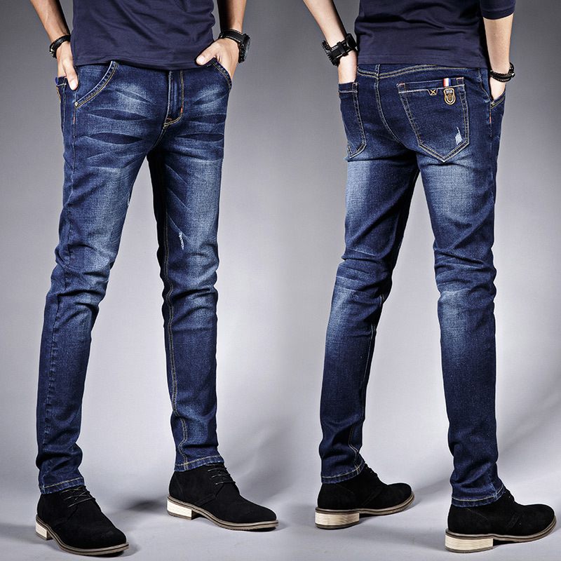 Jeans Heren Slim Fit Casual Winterbroek