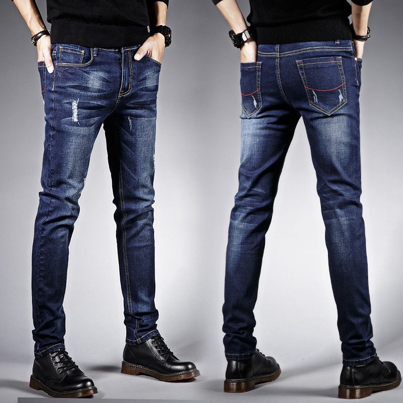 Jeans Heren Slim Fit Casual Winterbroek