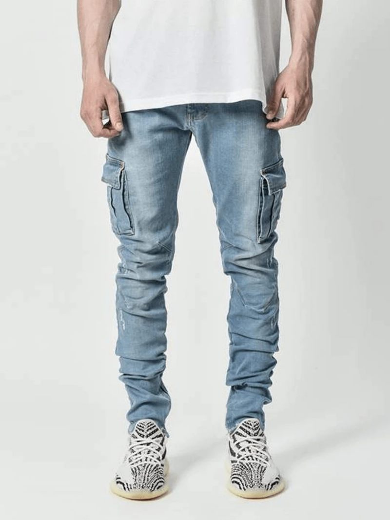 Jeans Heren Zijzakken Kleine Voetjes Strak