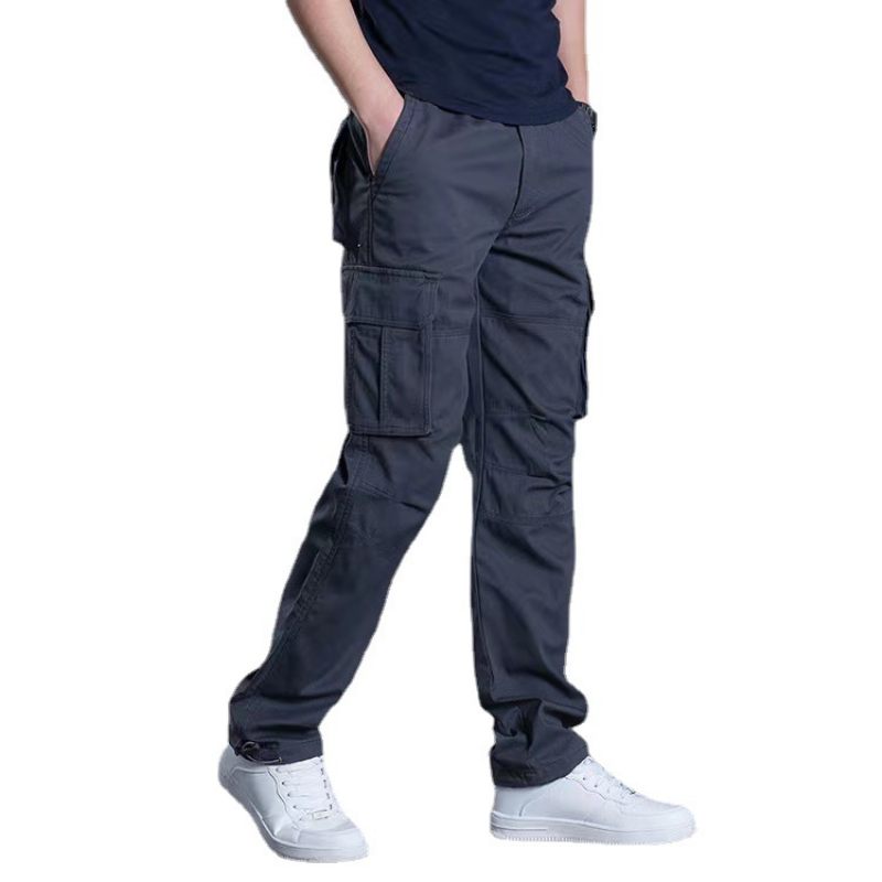 Multi-pocket Overall Heren Losse Sportbroek Katoen Casual