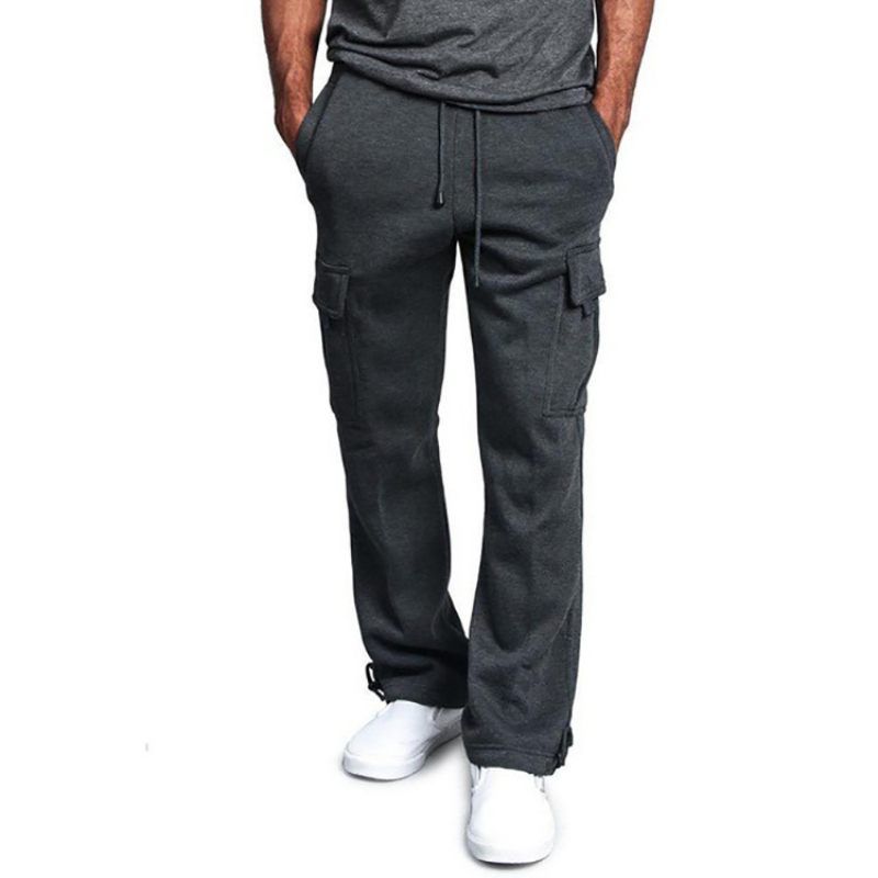 Nieuwe Multi-pocket Tooling Casual Elastische Herenbroek