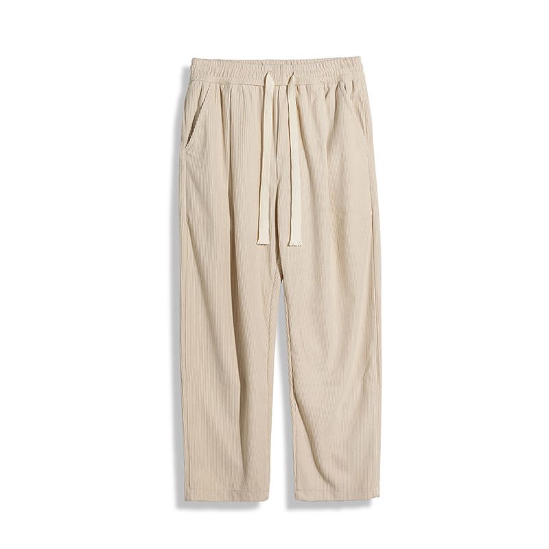 Rechte Broek Met Wijde Pijpen Sport Vrijetijdsbroek Grote Maat Drapeer Beige