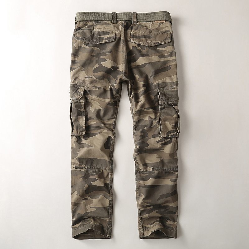 Retro Broek Werkkleding Heren Camouflage Losse Katoenen Outdoor Casual Bovenkleding