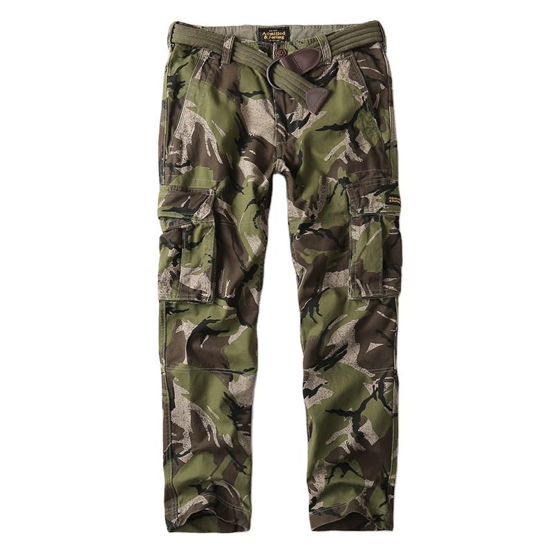 Retro Broek Werkkleding Heren Camouflage Losse Katoenen Outdoor Casual Bovenkleding