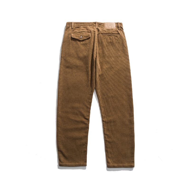 Retro Casual Kaki Slim Fit Small Feet Broek Heren