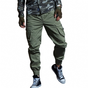 Vrijetijdsbroek Voor Heren Slim Fit Camouflage Legged Broek Multi Pocket Overalls Sport