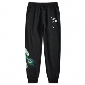 Warme Geborduurde Broek Heren Casual Foot Beam Sports