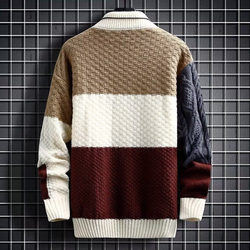 2024 Herensweater Dikke Stiksels Trendy Sweater