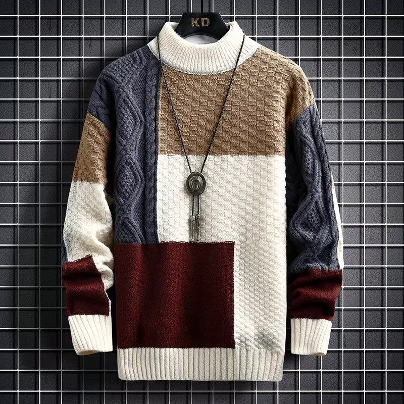 2024 Herensweater Dikke Stiksels Trendy Sweater