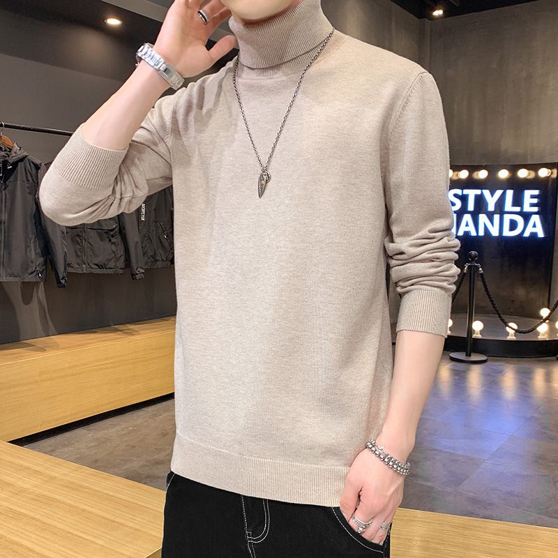 2024 Herensweater Trendy Slanke Hoge Kraag Casual Knappe Gebreide Kleding