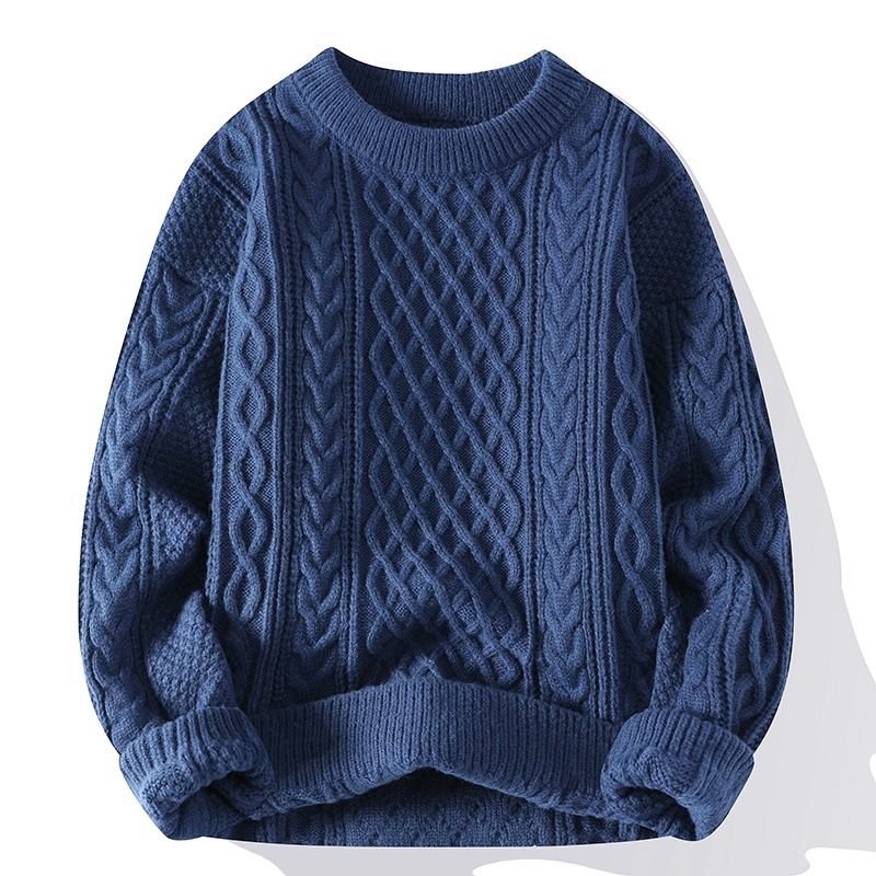 2024 Modetrend Effen Kleur Pullover Sweater Man Knappe Losse Casual Jas