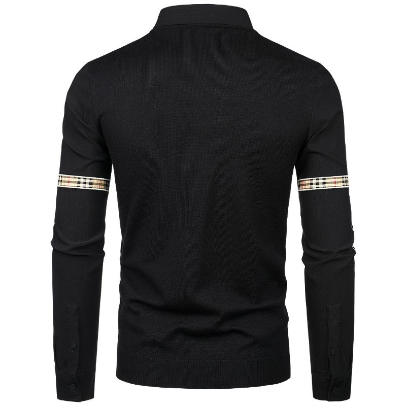 2024 Slim Fit Herentrui Nep Tweedelig Overhemd Kraag Knitwear