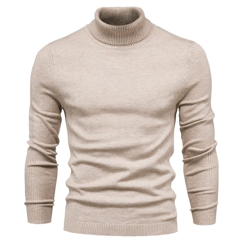 Casual Herentrui Effen Kleur Pullover Coltrui Knitwear