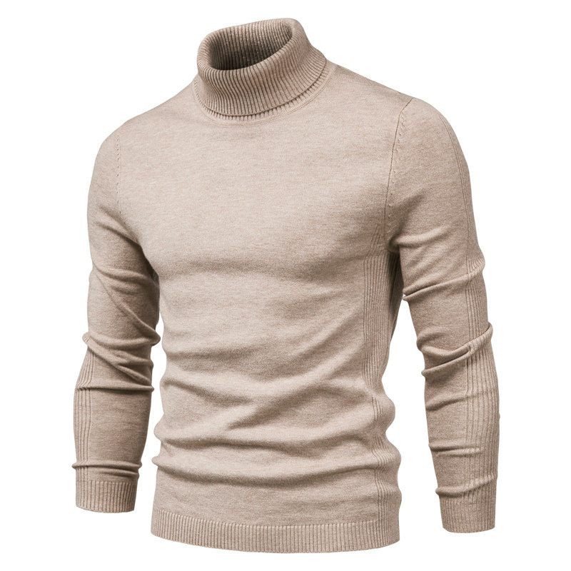 Casual Herentrui Effen Kleur Pullover Coltrui Knitwear