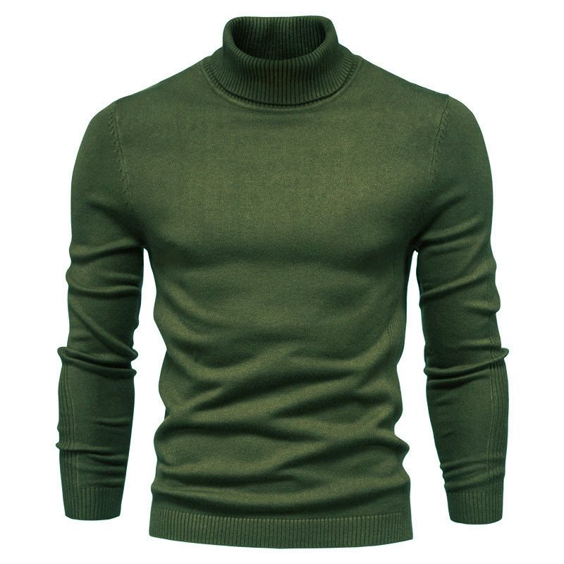 Casual Herentrui Effen Kleur Pullover Coltrui Knitwear