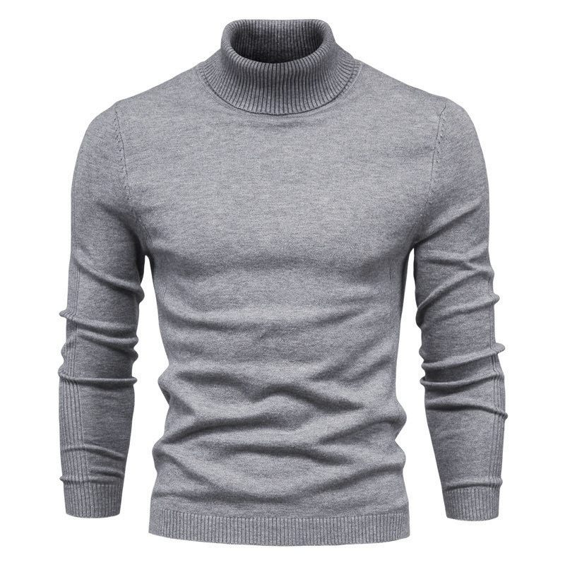 Casual Herentrui Effen Kleur Pullover Coltrui Knitwear