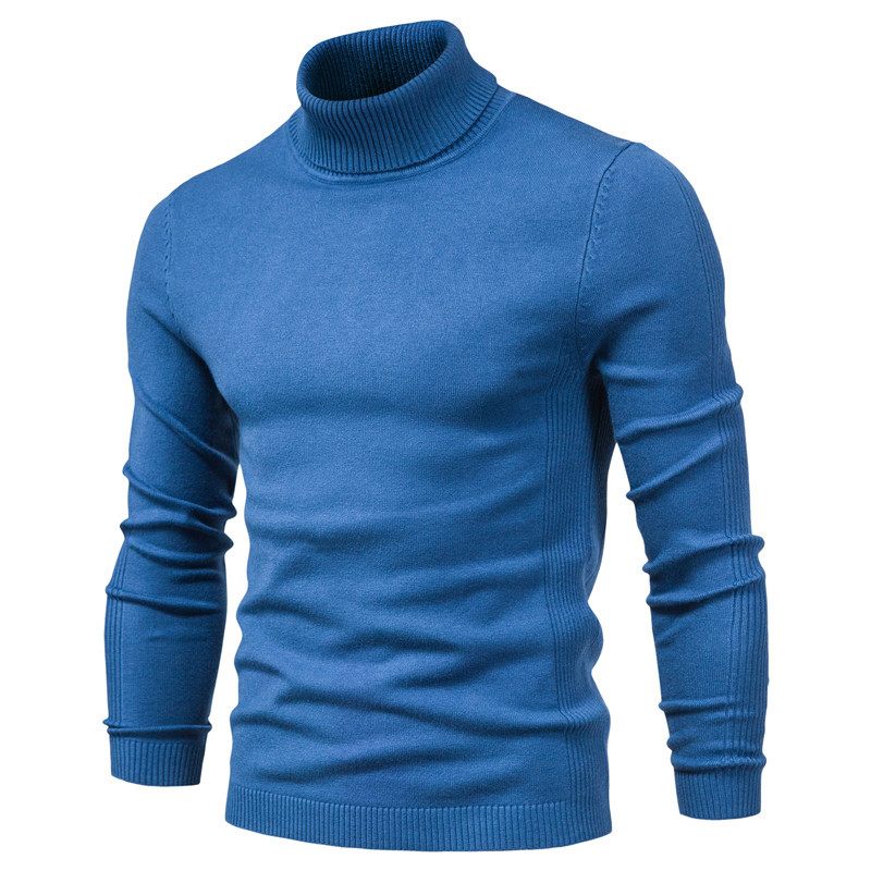 Casual Herentrui Effen Kleur Pullover Coltrui Knitwear