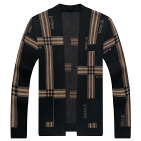 Gebreide Heren Cardigan Trend Sweater Jas Dunne Sectie Casual Mode