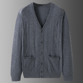 Heren Cardigan Sweater Losse Jas