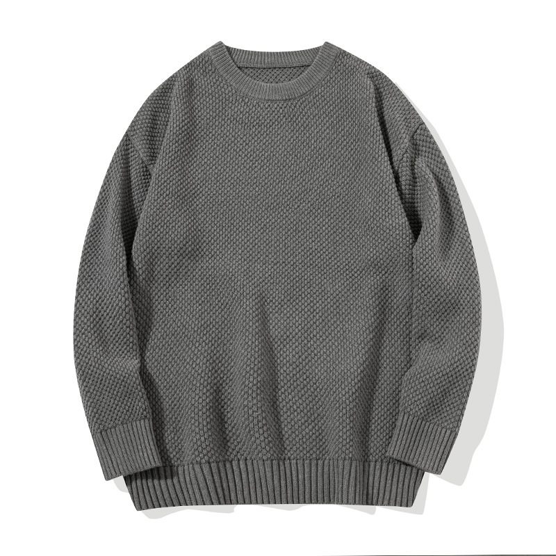 Heren Pullover Sweater Trend Effen Kleur Losse Dikke