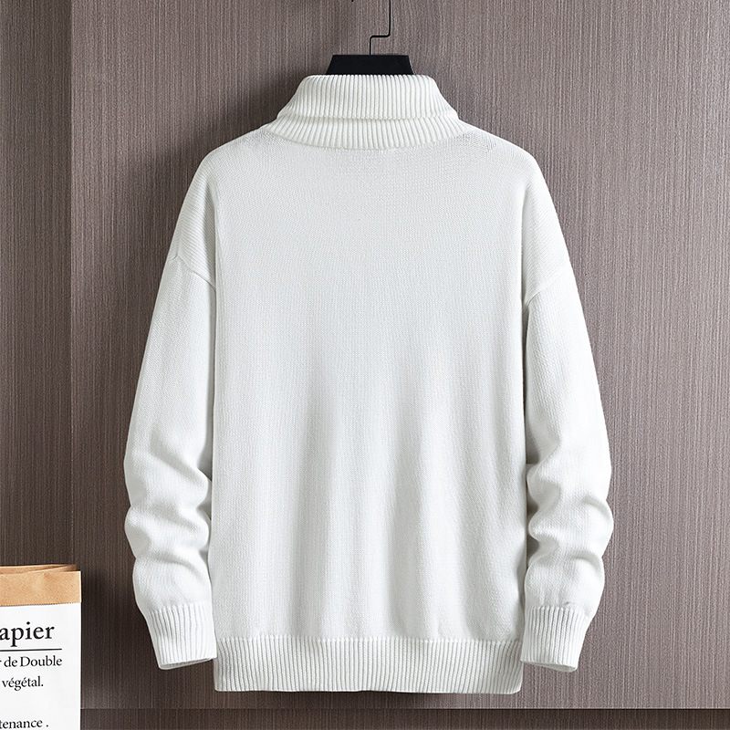 Herensweater 2024 Mock Neck Warm Knitwear Casual