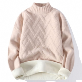 Herentrui Halve Coltrui Fleece Dikke Pullover Trendy Warme Trui