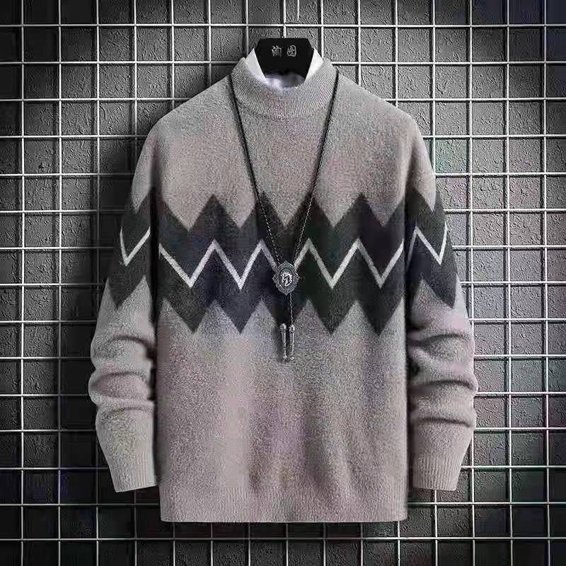 Sweater Heren Verdikte Trendy Persoonlijkheidssweater Effen Kleur