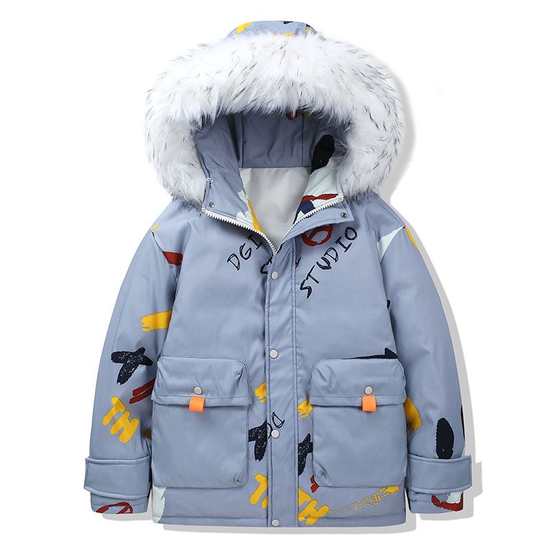 Heren Winterdonsjack Plus Fleece Warme Dikke Trendy Capuchon