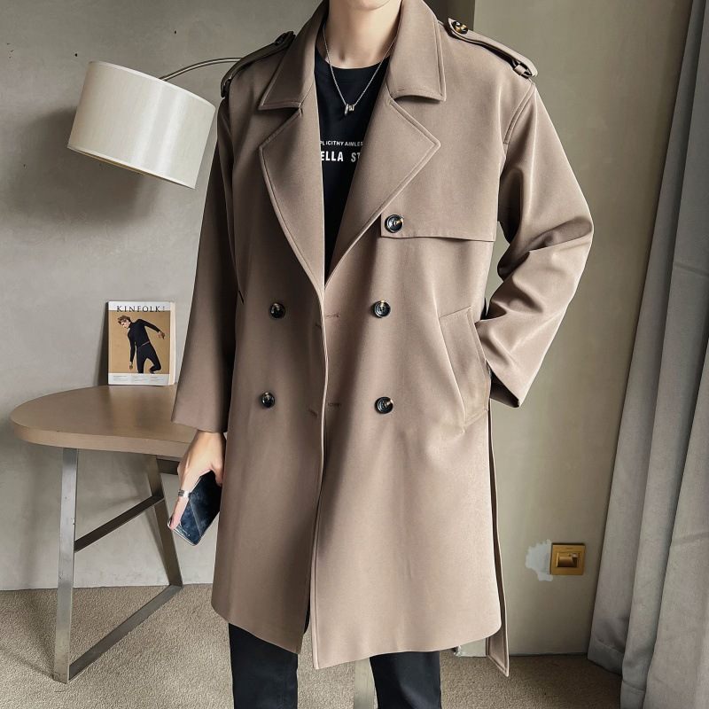 Casual Heren Trenchcoat Modetrend Halflange Jas