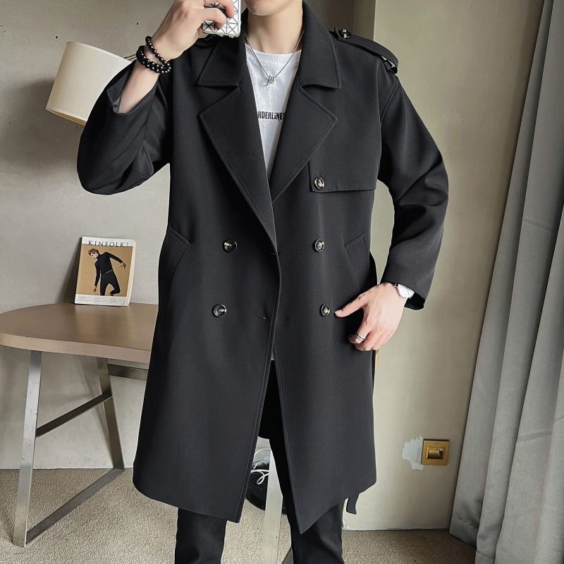 Casual Heren Trenchcoat Modetrend Halflange Jas