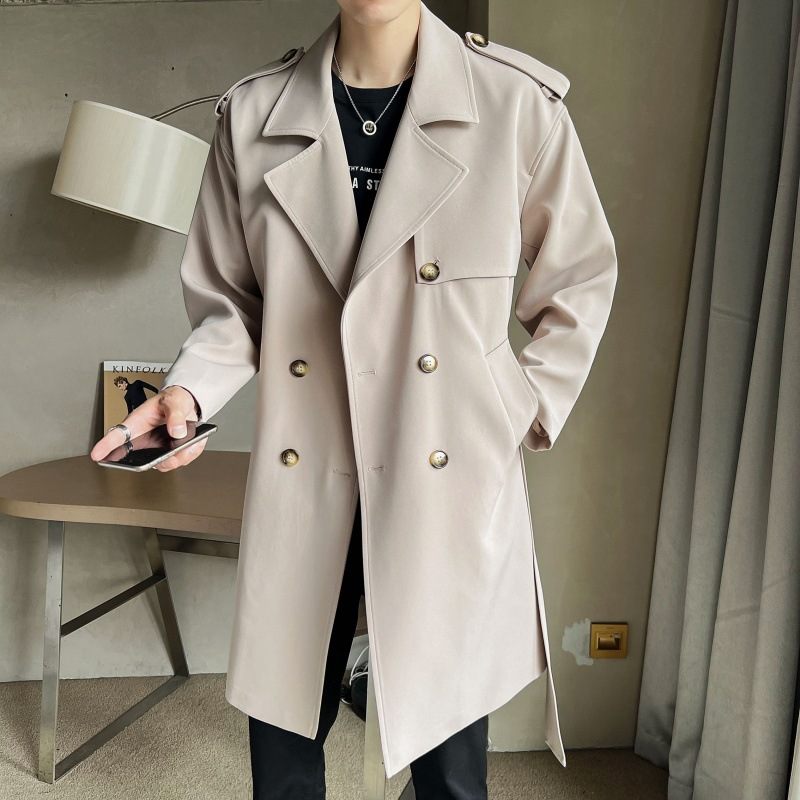 Casual Heren Trenchcoat Modetrend Halflange Jas