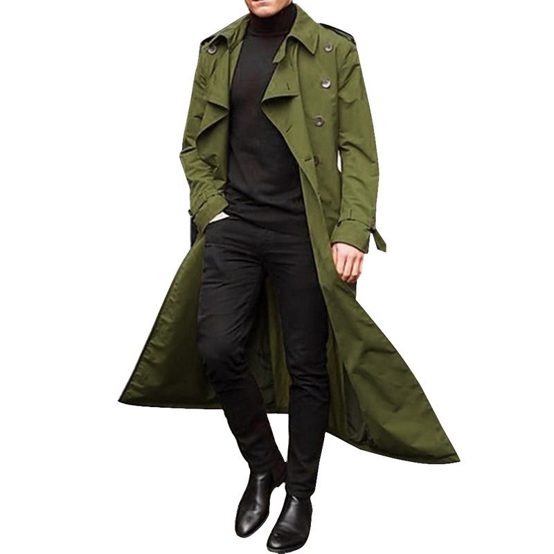 Heren Halflange Trenchcoat Fashion Casual