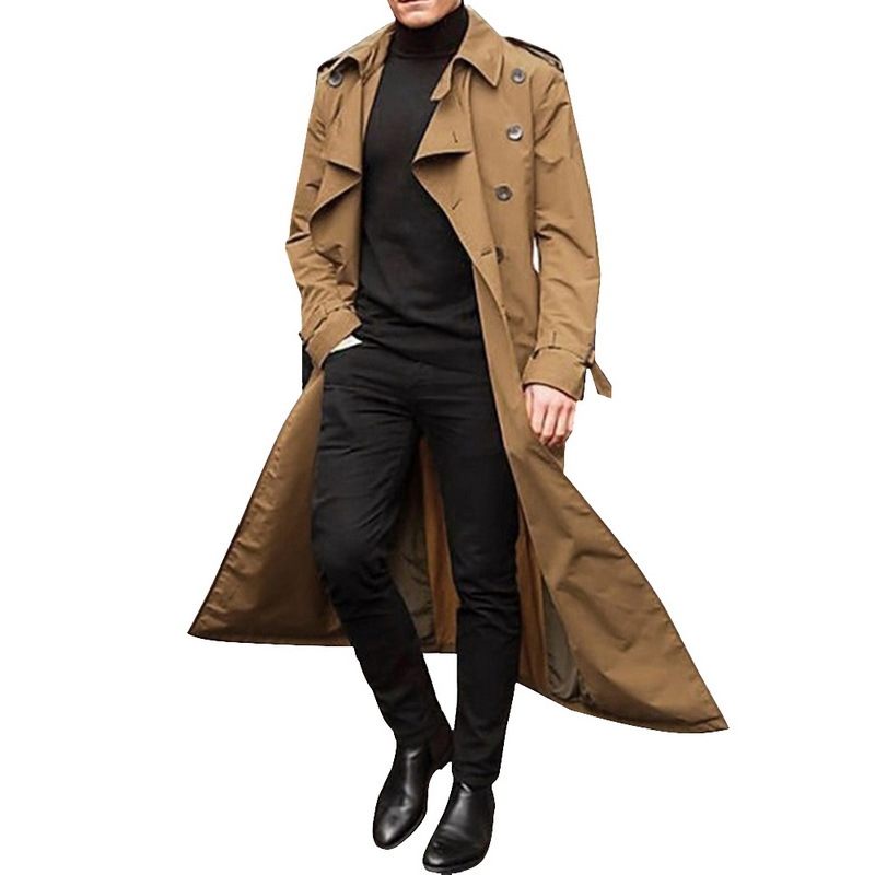 Heren Halflange Trenchcoat Fashion Casual