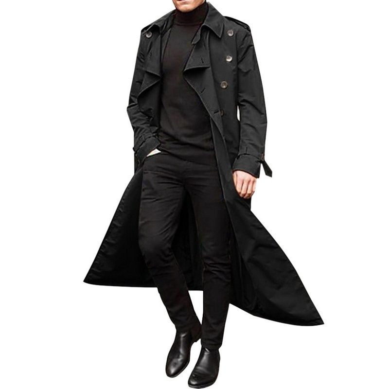 Heren Halflange Trenchcoat Fashion Casual