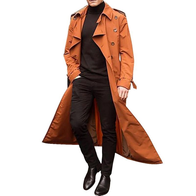 Heren Halflange Trenchcoat Fashion Casual