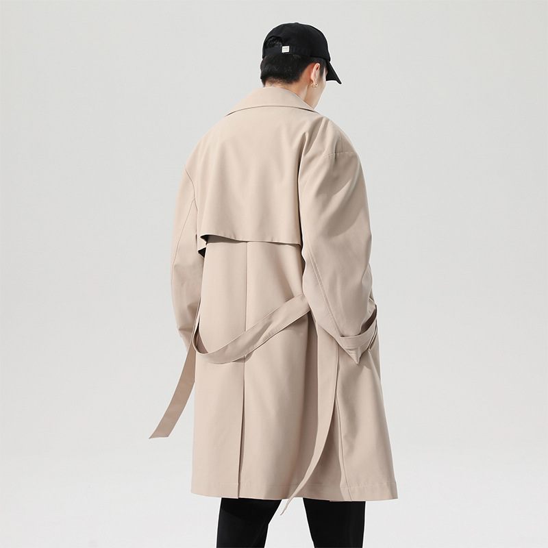 Heren Trenchcoat 2024 Halflange Trendy Vrijetijdsjas