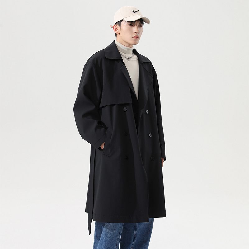 Heren Trenchcoat 2024 Halflange Trendy Vrijetijdsjas