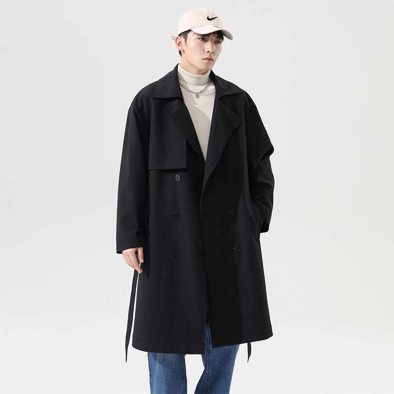 Heren Trenchcoat 2024 Halflange Trendy Vrijetijdsjas