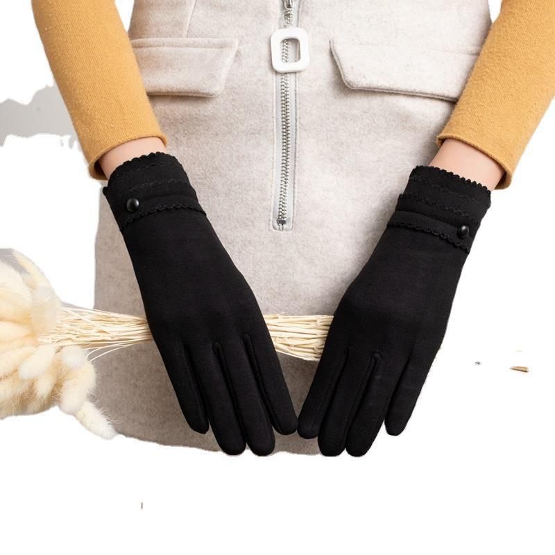 2024 Mooi Symbool Nieuw Konijn Pluche Hoog Elastisch Warm Touchscreen Dames Winter Outdoor Handschoenen