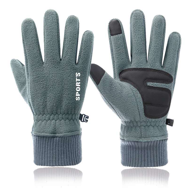 Handschoenen Heren Winter Polar Fleece Plus Fluweel Verdikte Warme Wielrensport Rijden Antislip Touchscreen