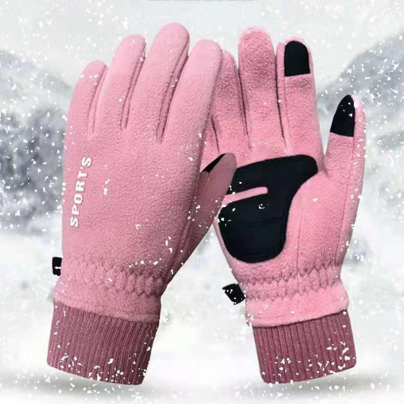 Handschoenen Heren Winter Polar Fleece Plus Fluweel Verdikte Warme Wielrensport Rijden Antislip Touchscreen