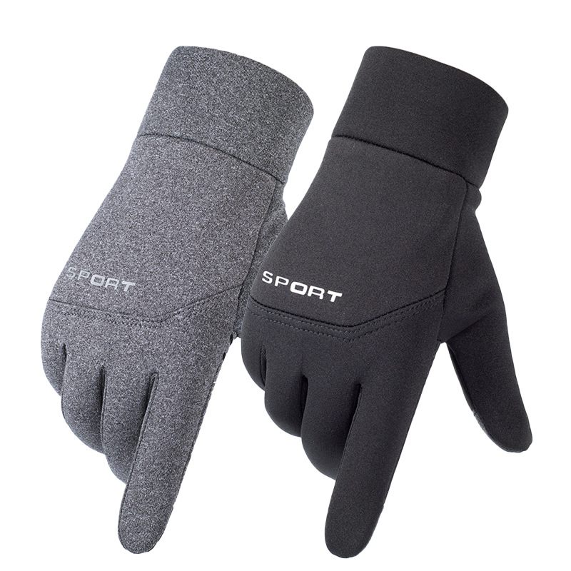 Sport Outdoor Warme Handschoenen Fietsen Mannen En Vrouwen Volledige Vinger Winter Fiets Voetbal Antislip Waterdicht Touchscreen Fleece