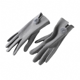 Touchscreen Konijnenbont Balhandschoenen Dames Fiets Warme Outdoor Rijhandschoenen Fleece Winterhandschoenen