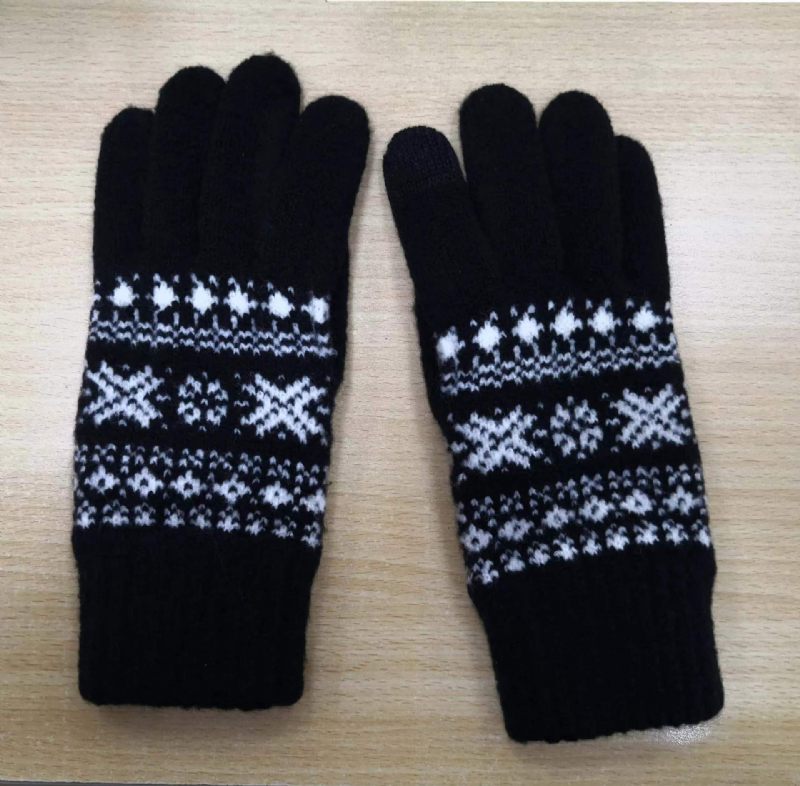 Warme Dameshandschoenen Leuke Snowflake Jacquard Touchscreen-handschoenen Winter Nieuwe Gebreide Koudebestendige Rijhandschoenen