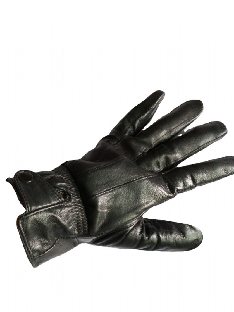 Warme Handschoenen Winter Fietsen Outdoor Diamond Black Echte Schapenvacht Herenhandschoenen