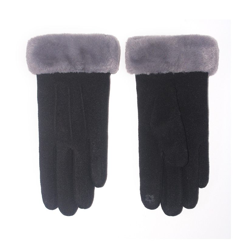 Winter Dames Wollen Mond Warme Handschoenen Schattig Plus Fluwelen Verdikte Sport Outdoor Fietsen Touchscreen Fietshandschoenen