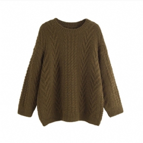 Verdikte Retro Twist Trui Vrouwen Herfst En Winter Nieuwe Lente Losse Lazy Knitwear