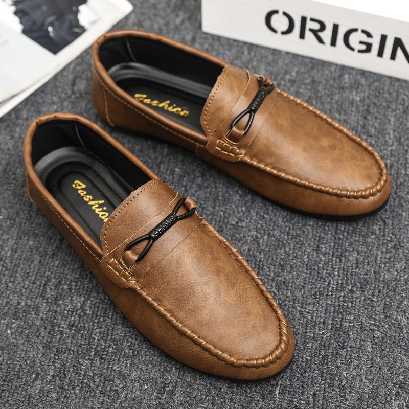 2024 Lente Nieuwe Doudou Schoenen Mannen Slip-on Ademend Rijden Casual Kleding Zachte Zool