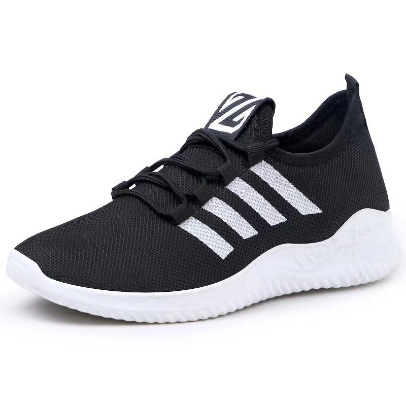 2024 Lente En Zomer Nieuwe Vliegweven Herenschoenen Trendy Casual Ademende Mesh Sneakers Voor Heren