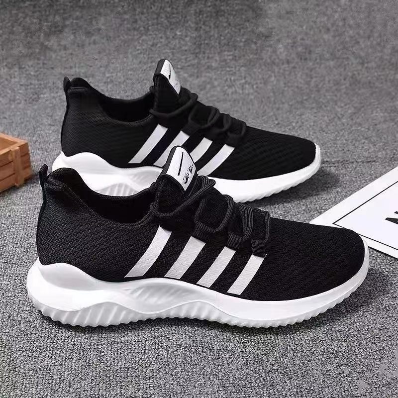 2024 Lente En Zomer Nieuwe Vliegweven Herenschoenen Trendy Casual Ademende Mesh Sneakers Voor Heren